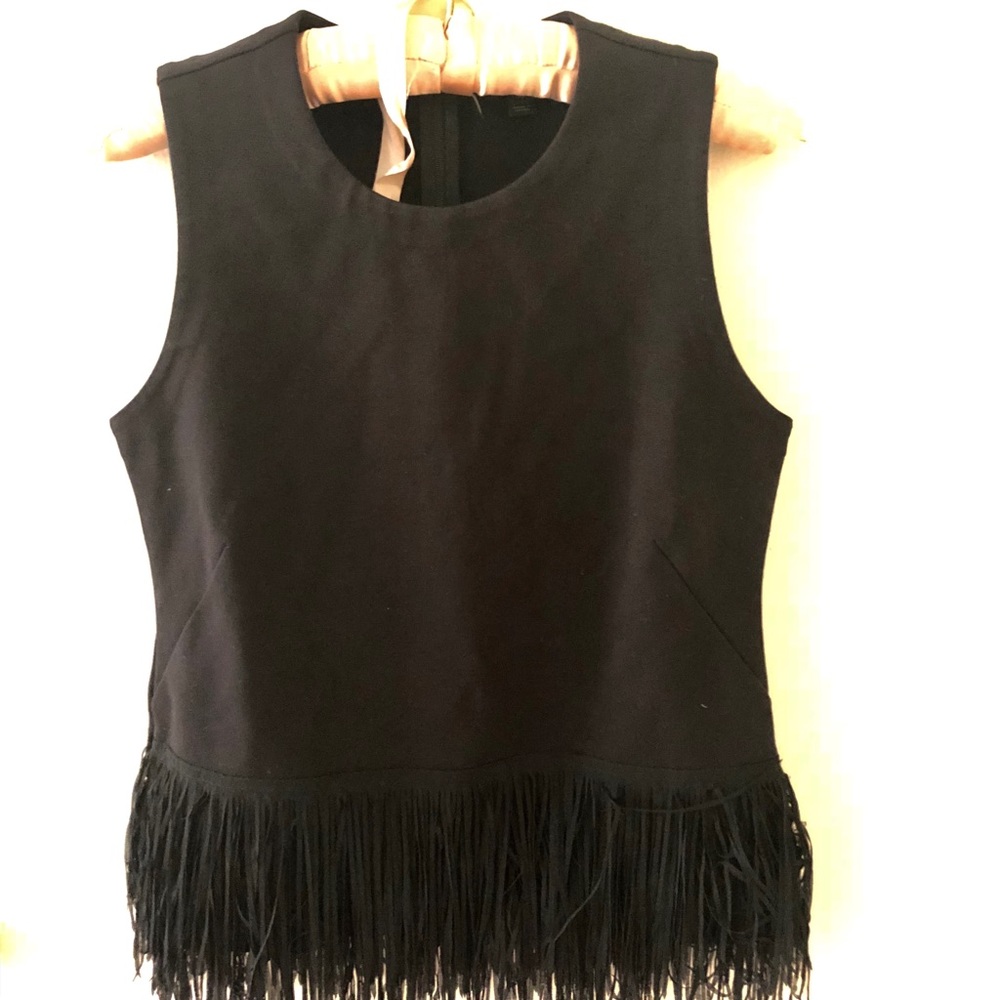Jcrew black crop top in XS